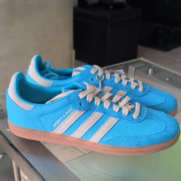 Adidas Samba OG Sporty & Rich Bright Pastel Blue Men's Sneakers US 10 - Picture 3 of 11